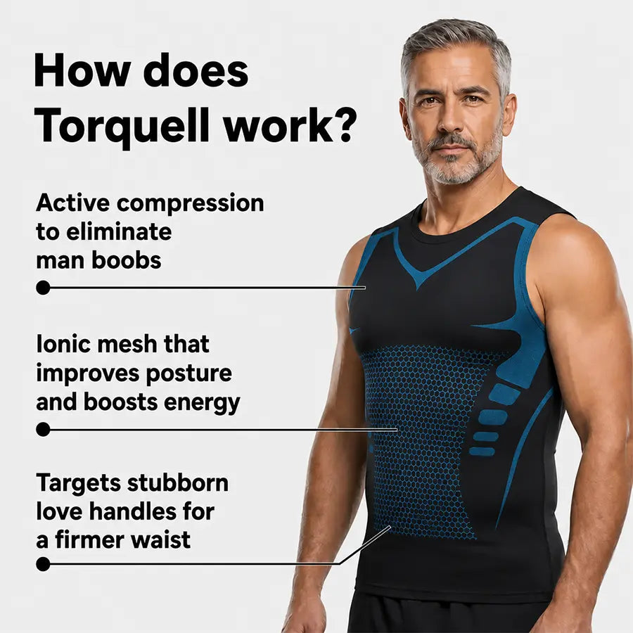Torquell™ - Ionic Compression Shirt That Flattens Belly and Chest Instantly