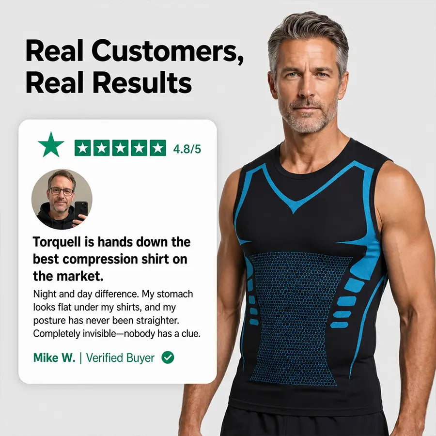 Torquell™ - Ionic Compression Shirt That Flattens Belly and Chest Instantly